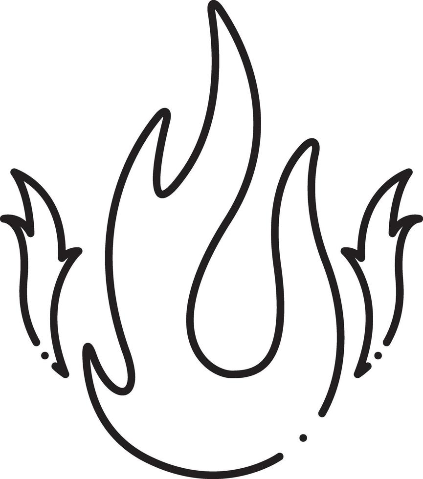 icono de línea de fuego vector