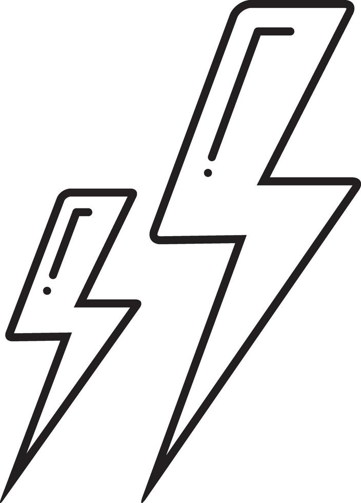 Line icon for lightning vector