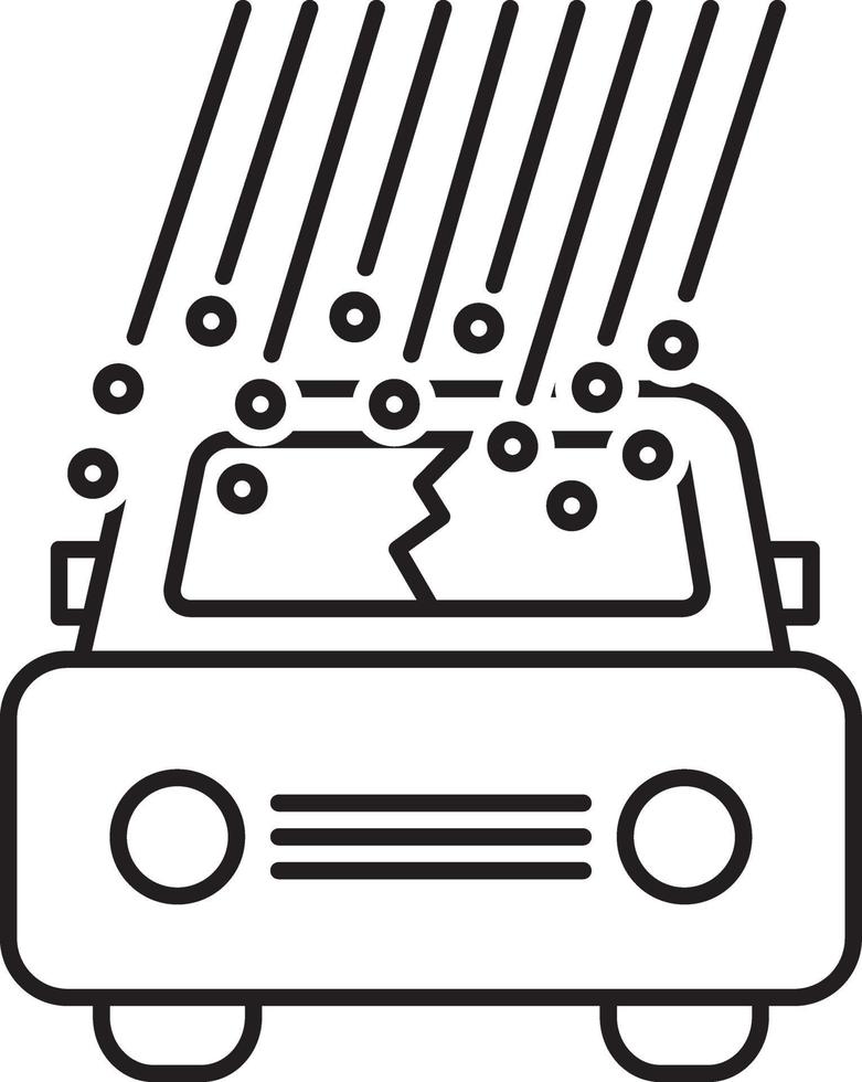 Line icon for hail damage vector