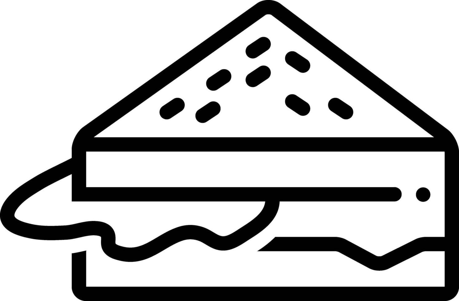 icono de línea para sandwich vector