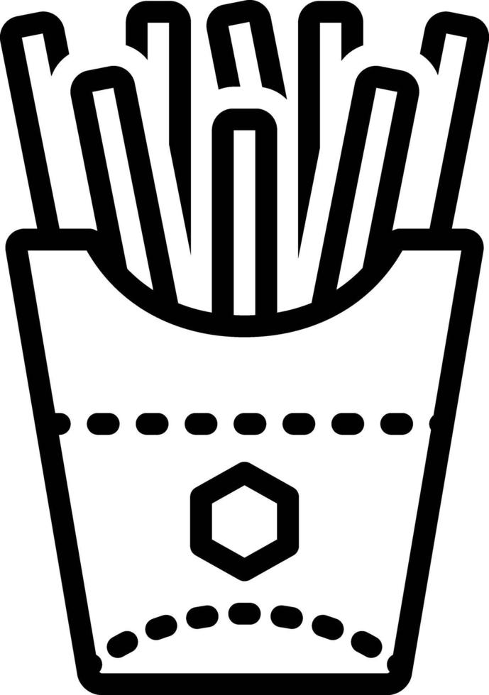 Line icon for french fries vector