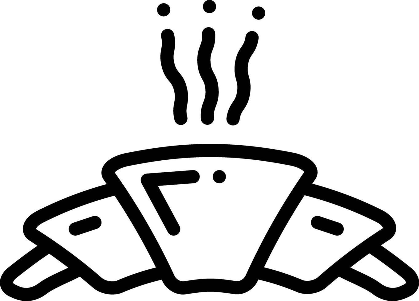Line icon for croissant vector