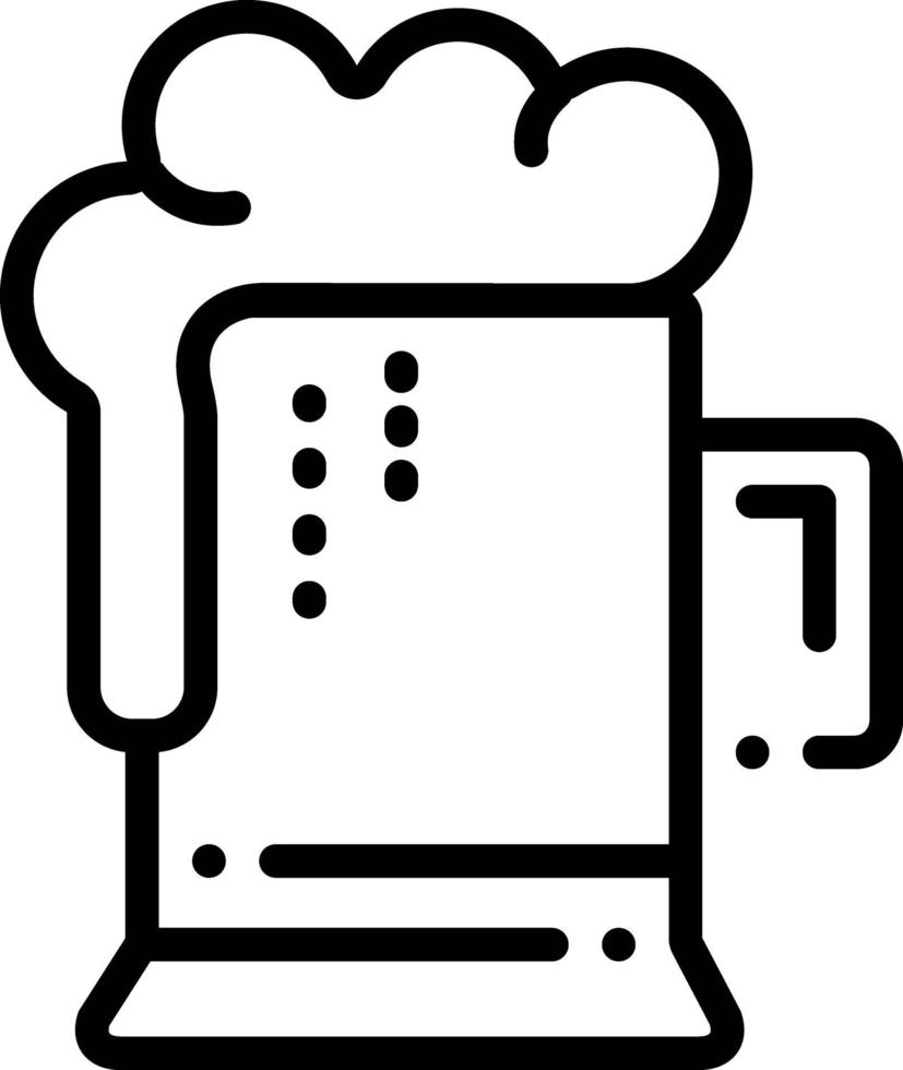 Line icon for mug of beer vector