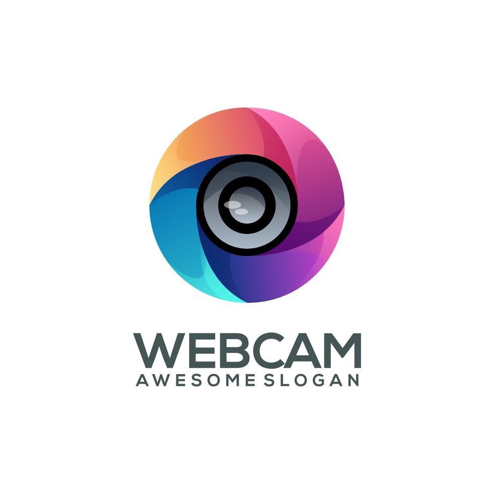logo illustration, colorful webcam vector