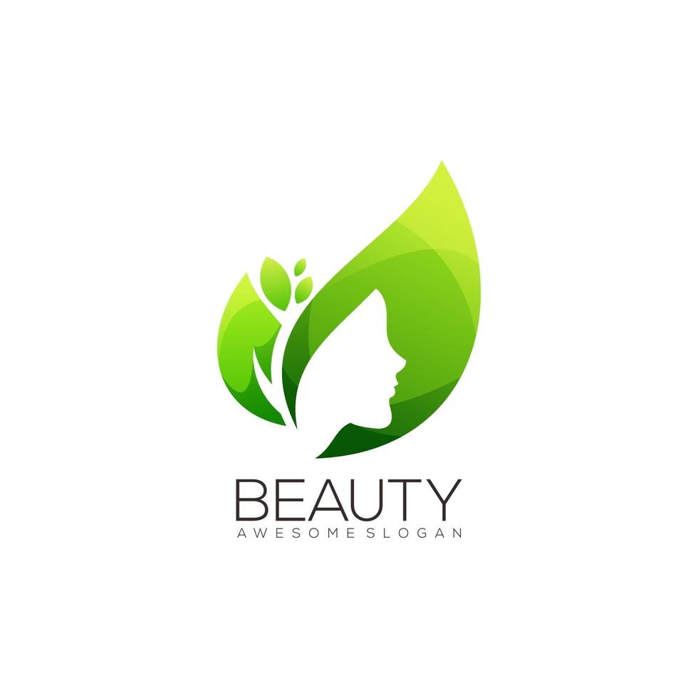 logo illustration, Beauty leaf vector