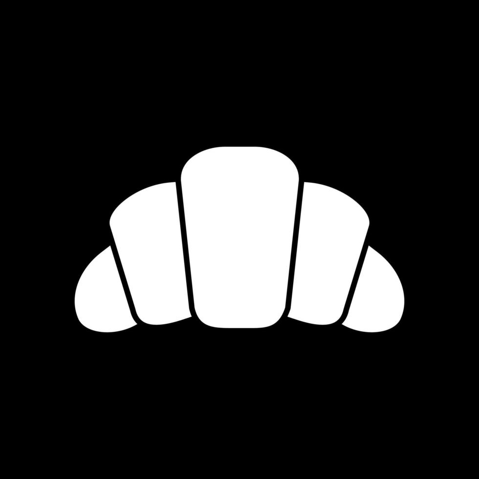 Croissant dark mode glyph icon vector