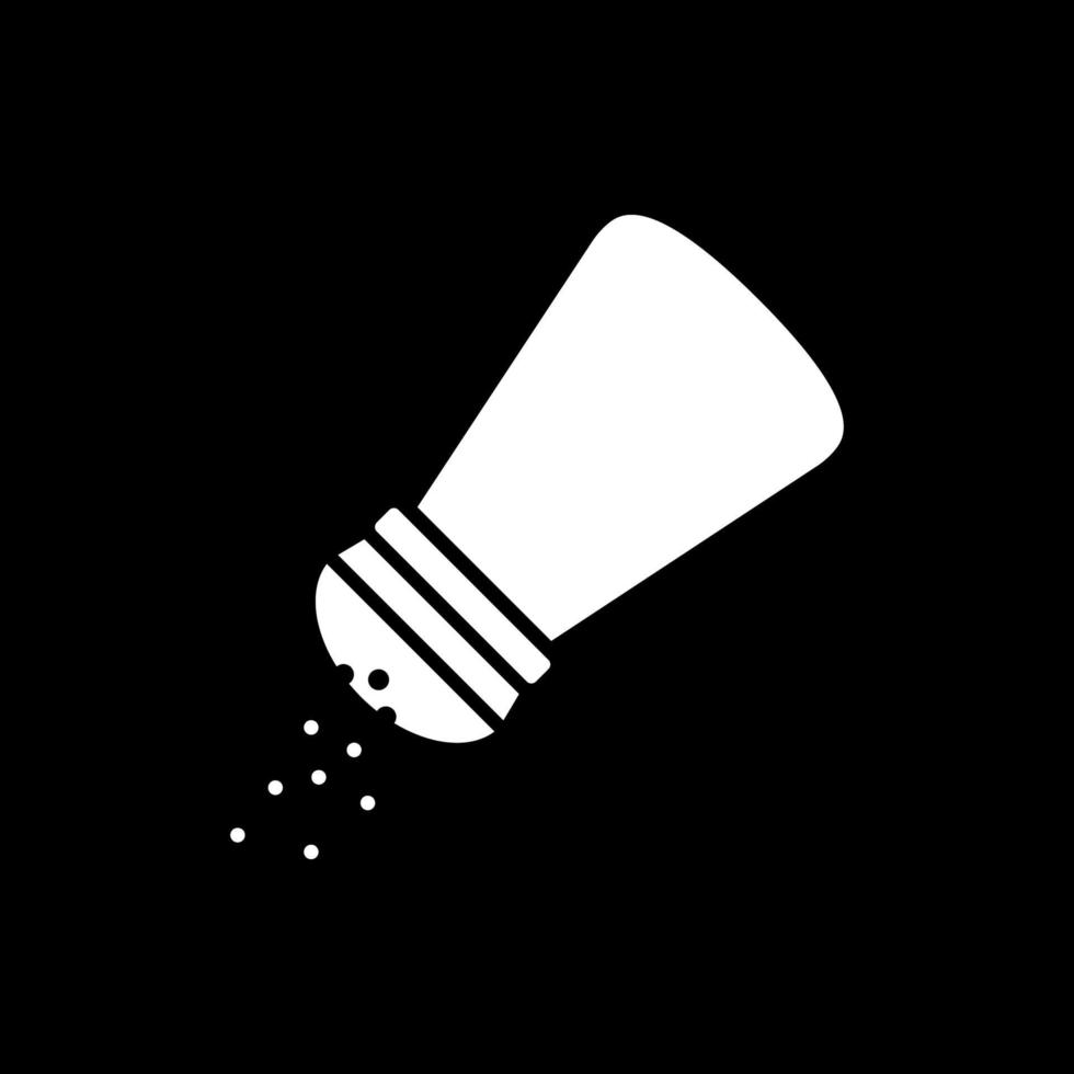 Salting dark mode glyph icon vector