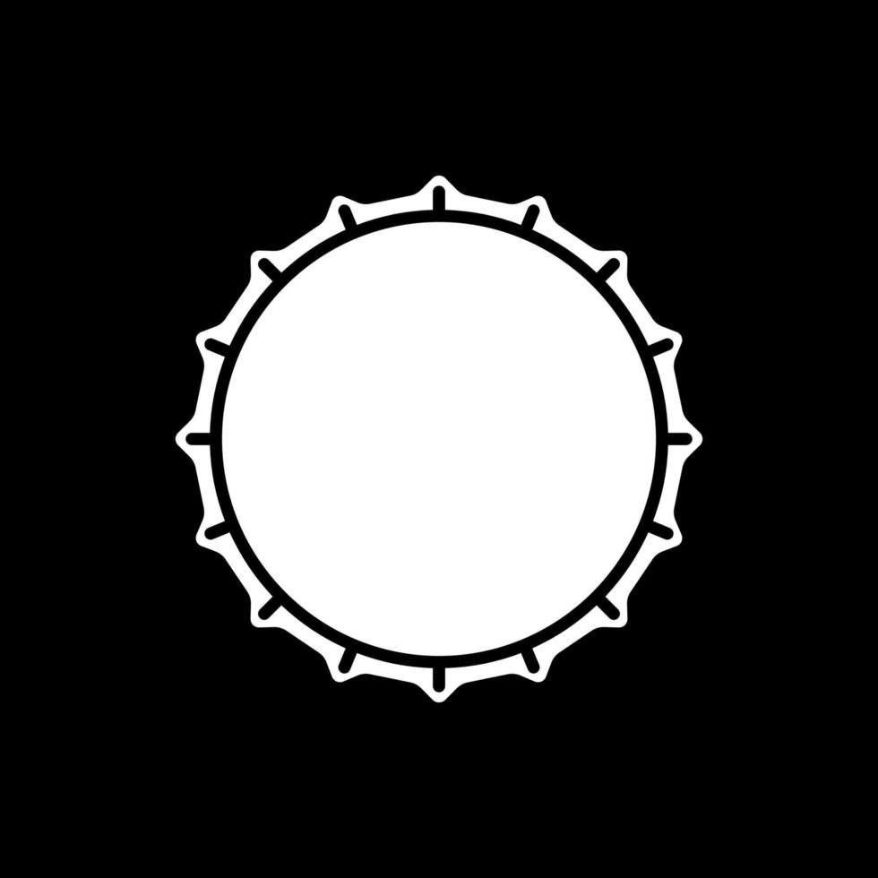 Utensil for baking pie dark mode glyph icon. vector