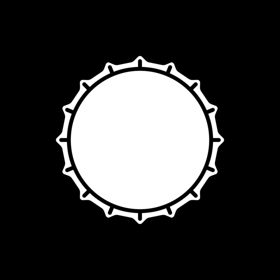 utensilio para hornear tarta icono de glifo de modo oscuro. vector