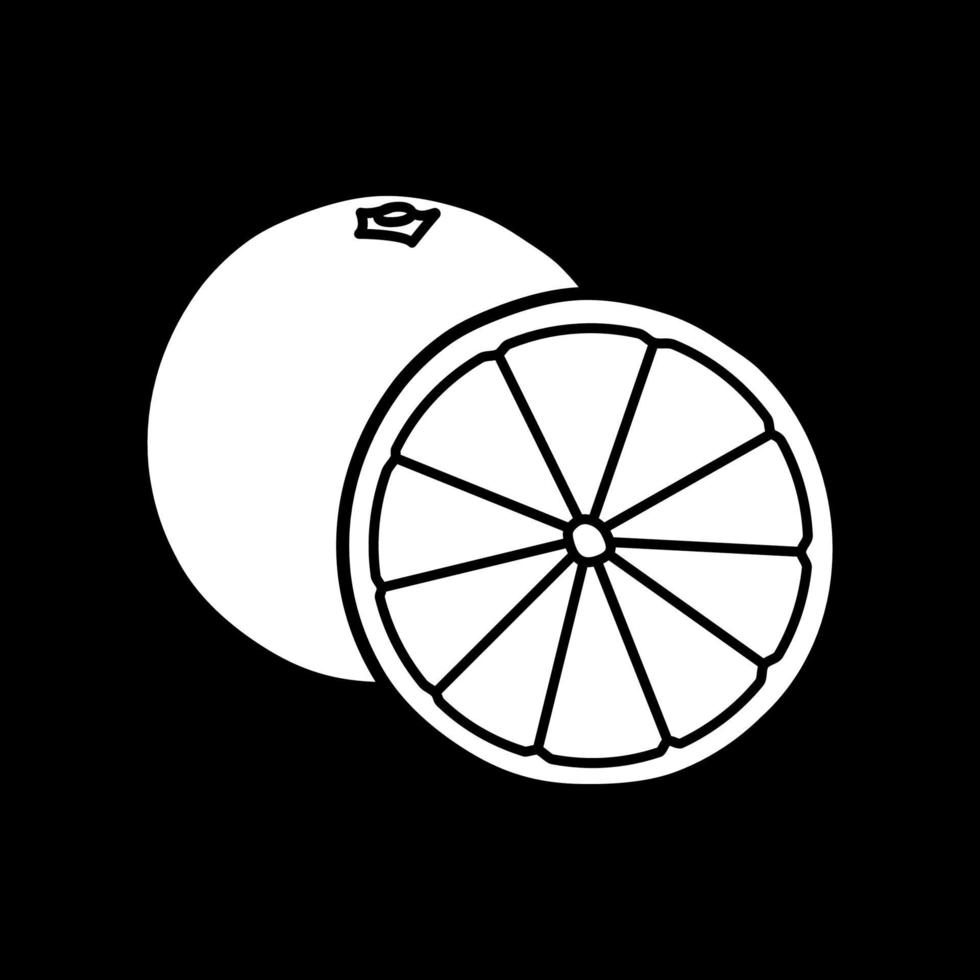 Orange dark mode glyph icon vector