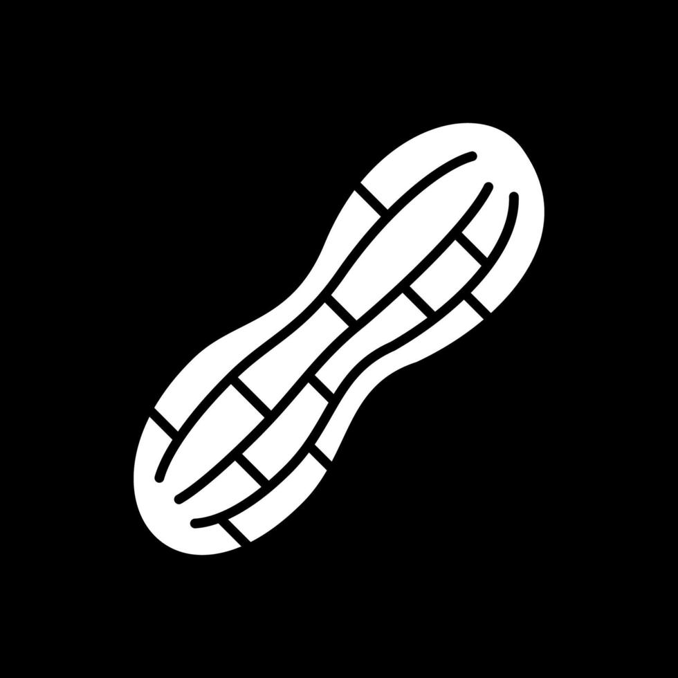 Peanut dark mode glyph icon vector