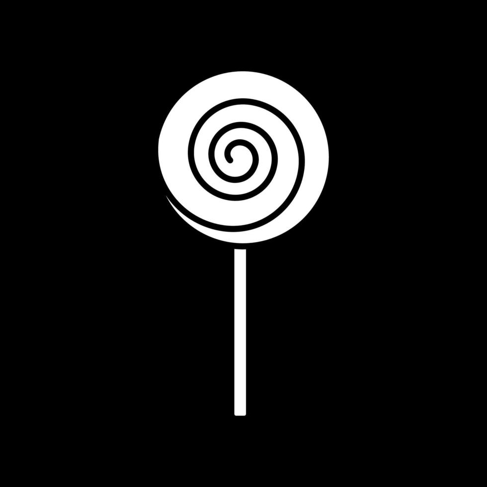 Lollipop dark mode glyph icon vector