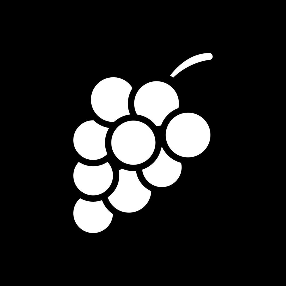 Grape dark mode glyph icon vector