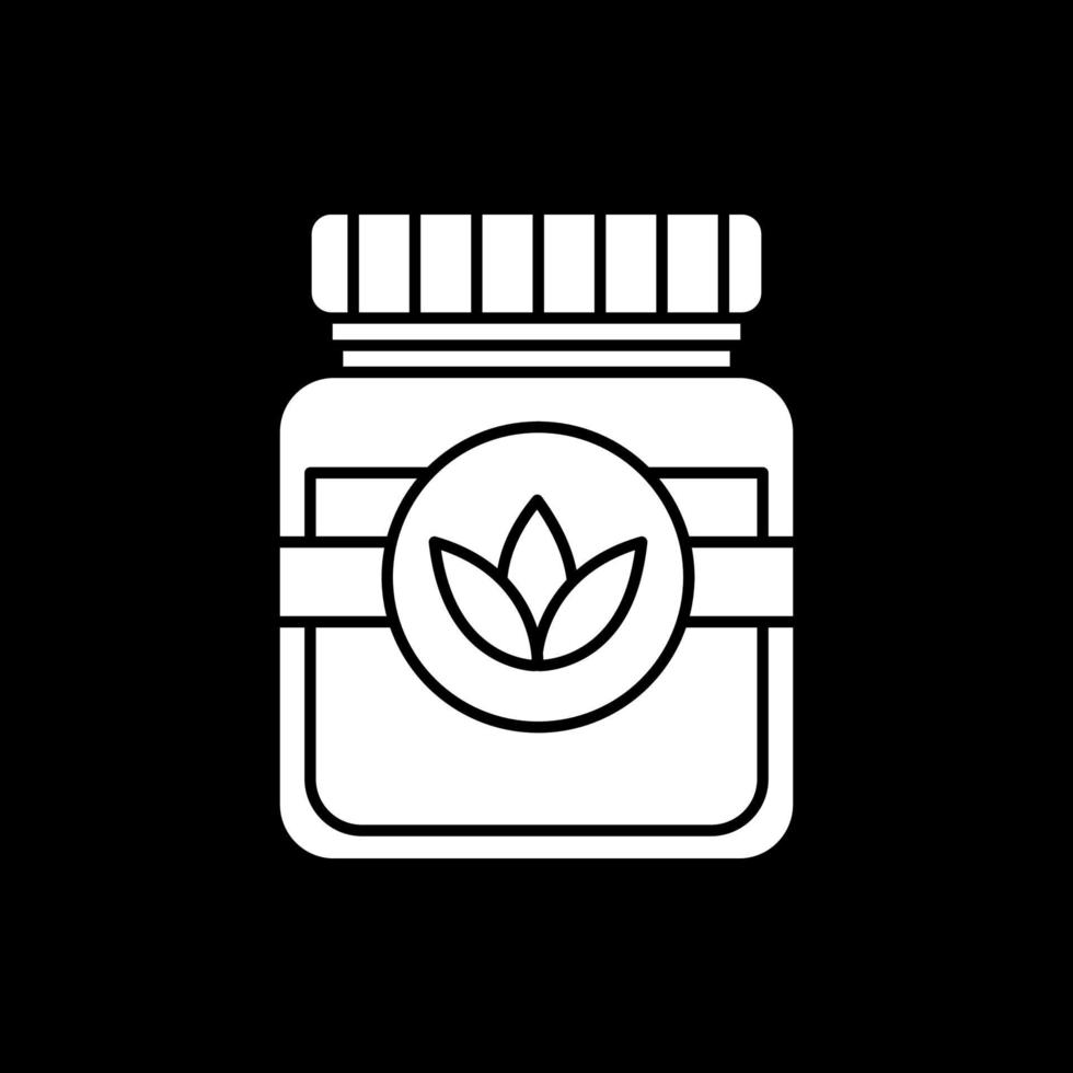 Vegan sauce dark mode glyph icon vector