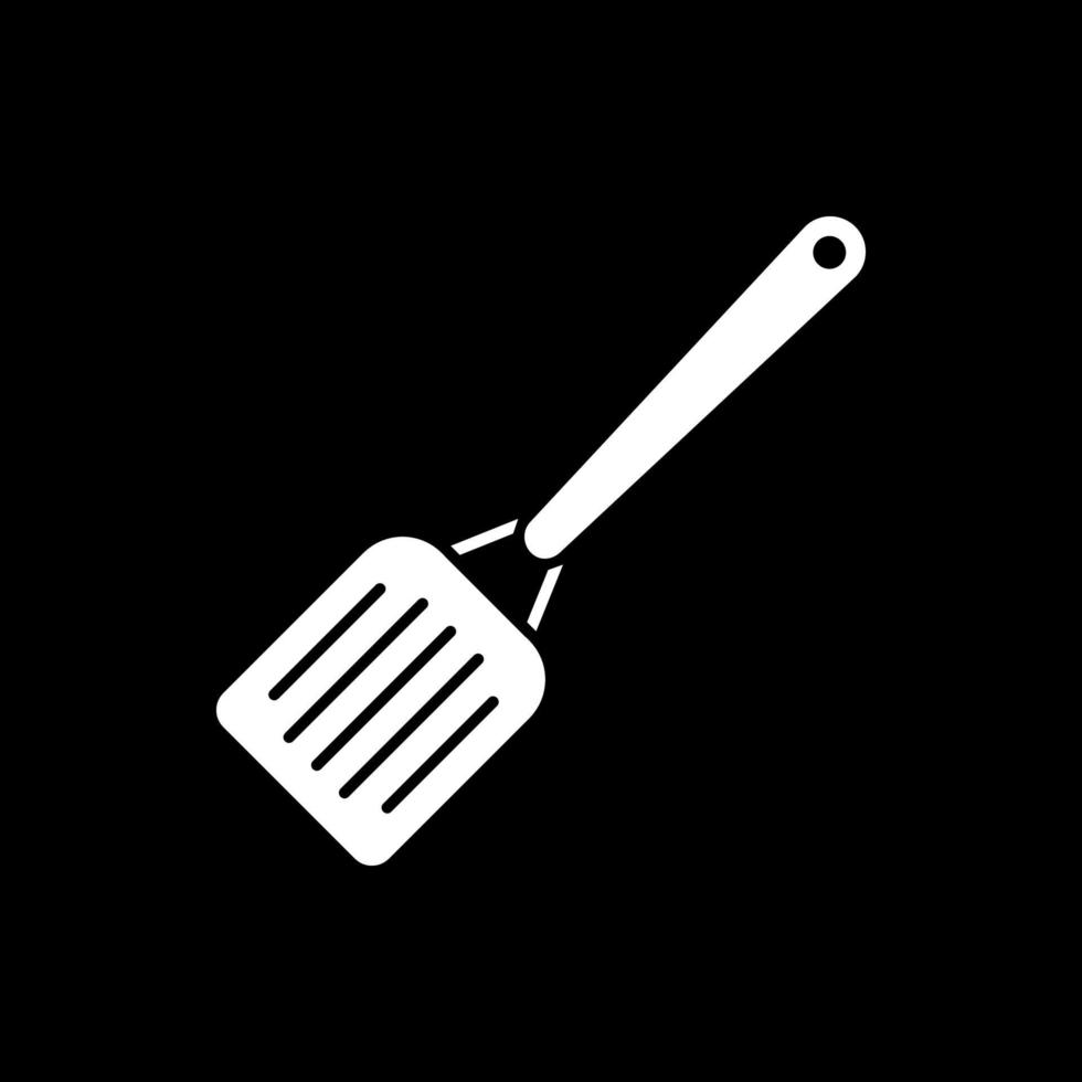 Spatula dark mode glyph icon vector