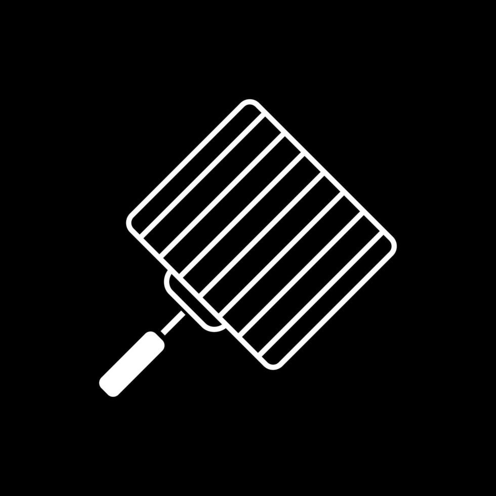 Grill grate dark mode glyph icon vector