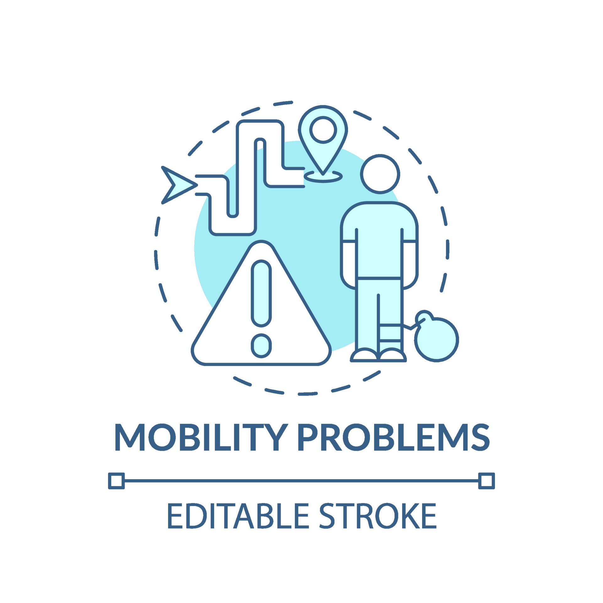Mobility problems concept icon 2103178 Vector Art at Vecteezy