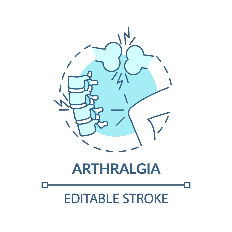 icono del concepto de artralgia vector