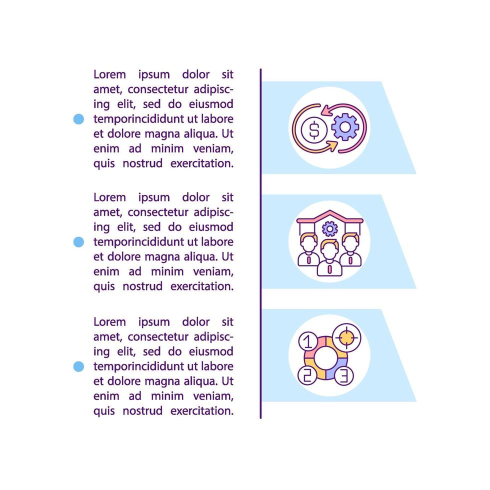 Icono de concepto de instituciones no gubernamentales con texto vector