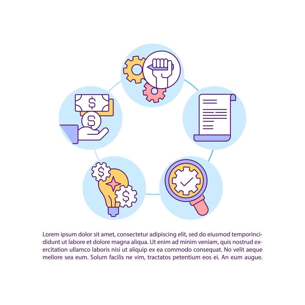 Grant writing tips concept icon with text vector