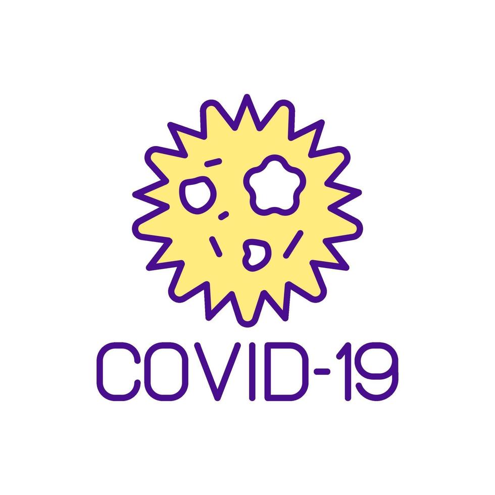 Covid 19 color icon vector