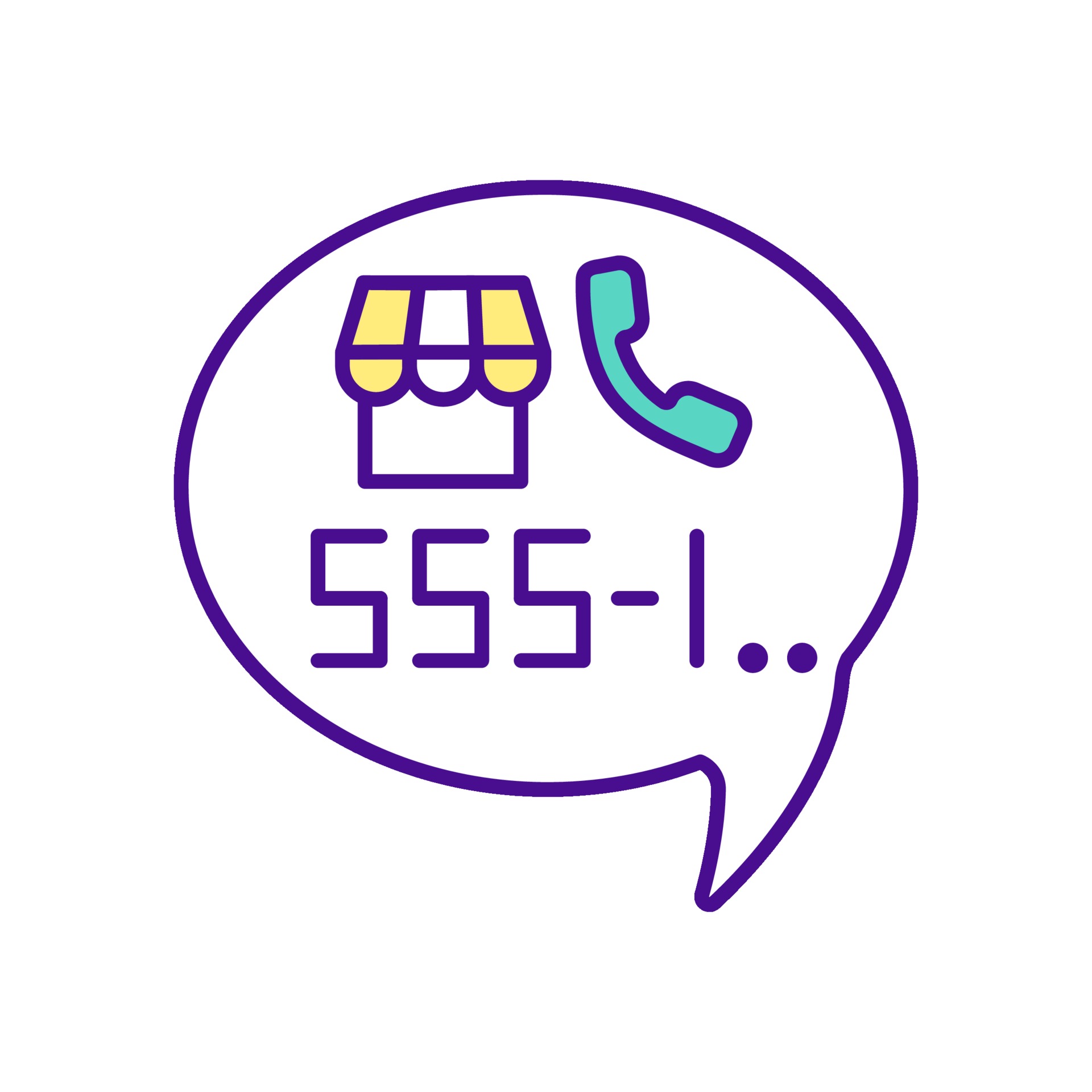 Telephone Number With Handset Color Icon 2103274 Vector Art At Vecteezy