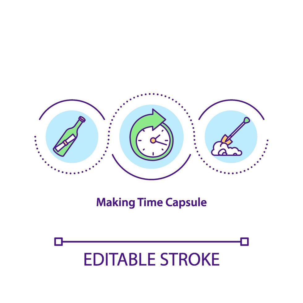 Making time capsule concept icon vector