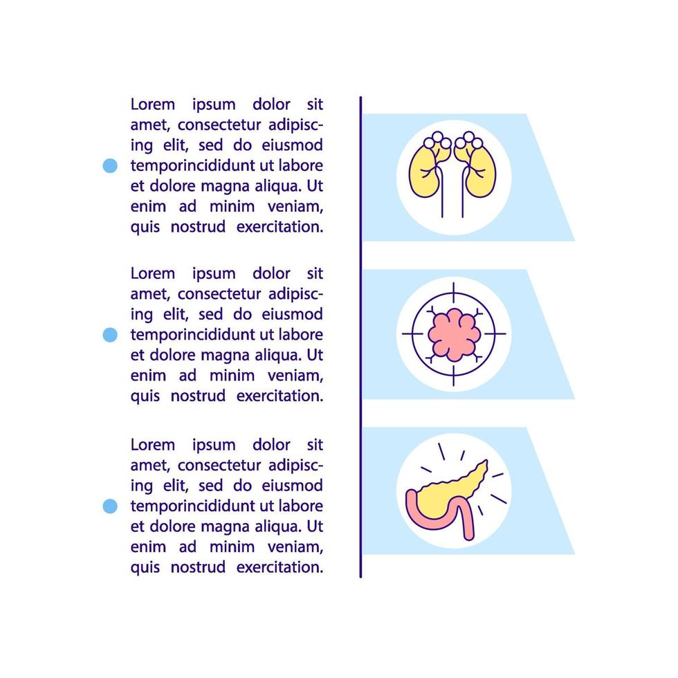 Icono de concepto de condición médica crónica con texto vector