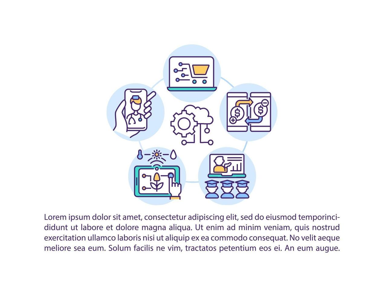 Accelerating digitalization concept icon with text vector