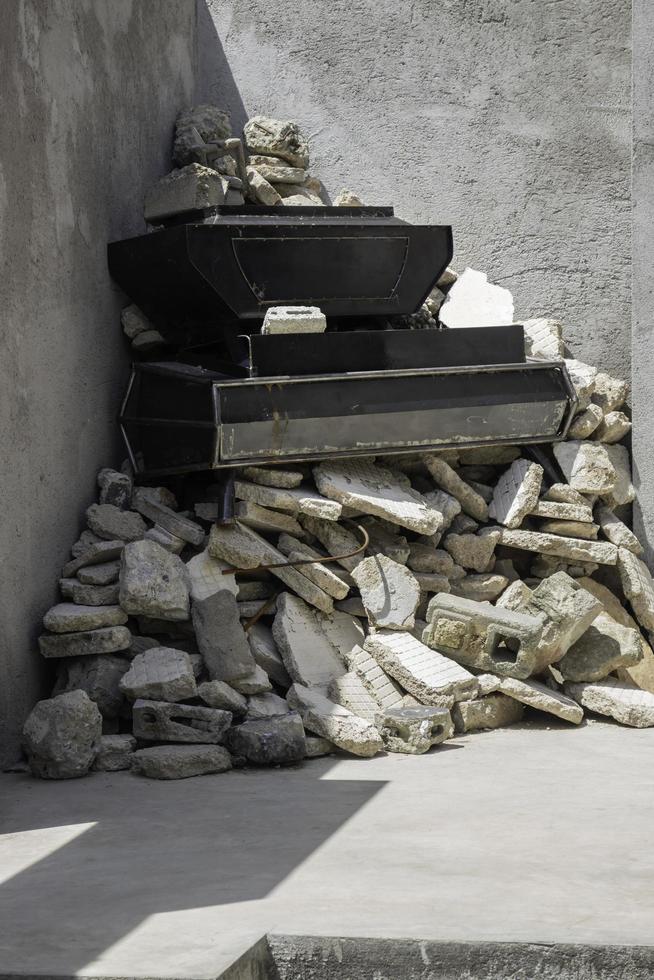 Pile of concrete waste photo