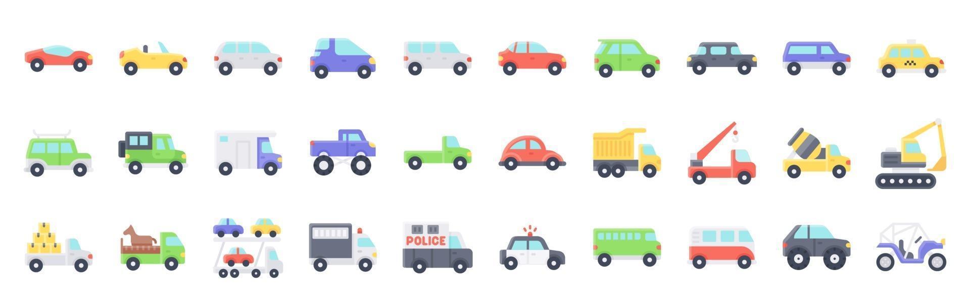 Transportation related vector icon flat style