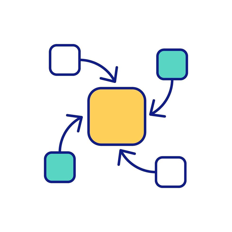 Influence of external factors on object color icon vector