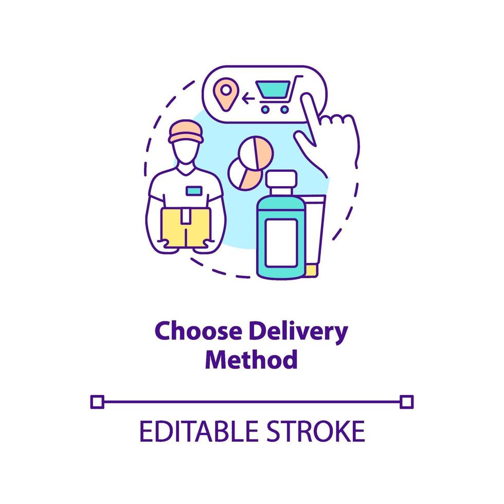 Choose delivery method concept icon vector