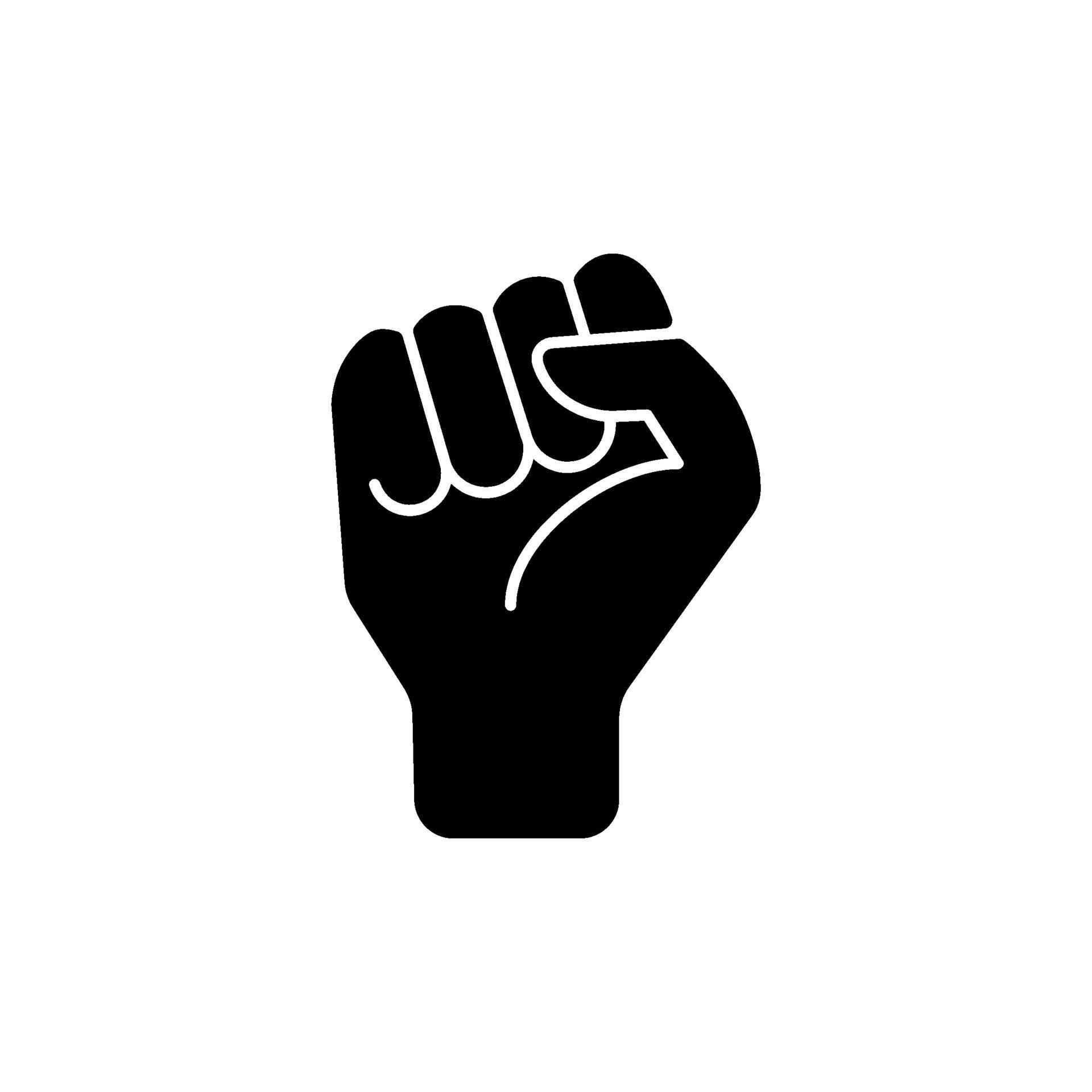 Clenched fist black glyph icon 2103779 Vector Art at Vecteezy