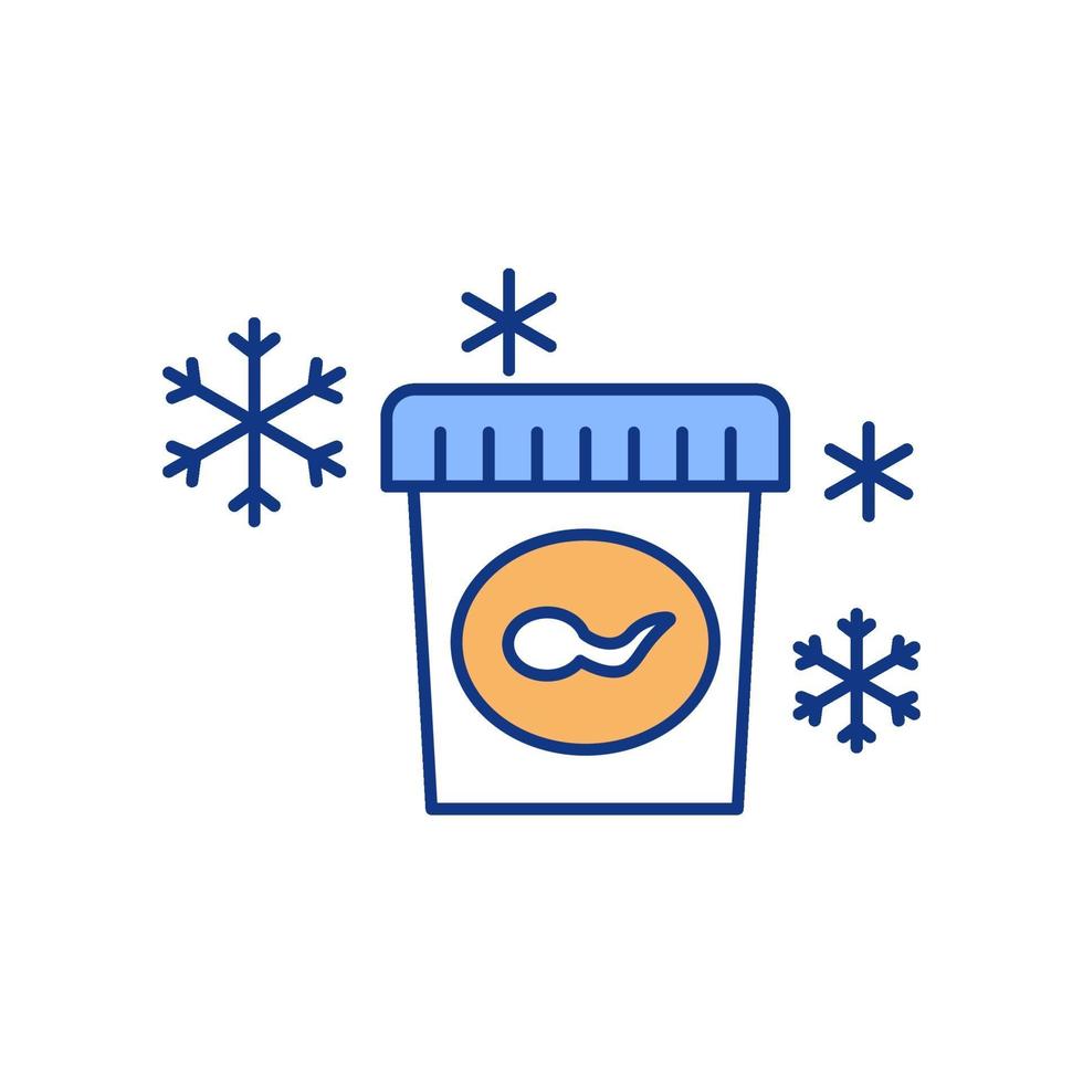 Freezing sperm color icon vector