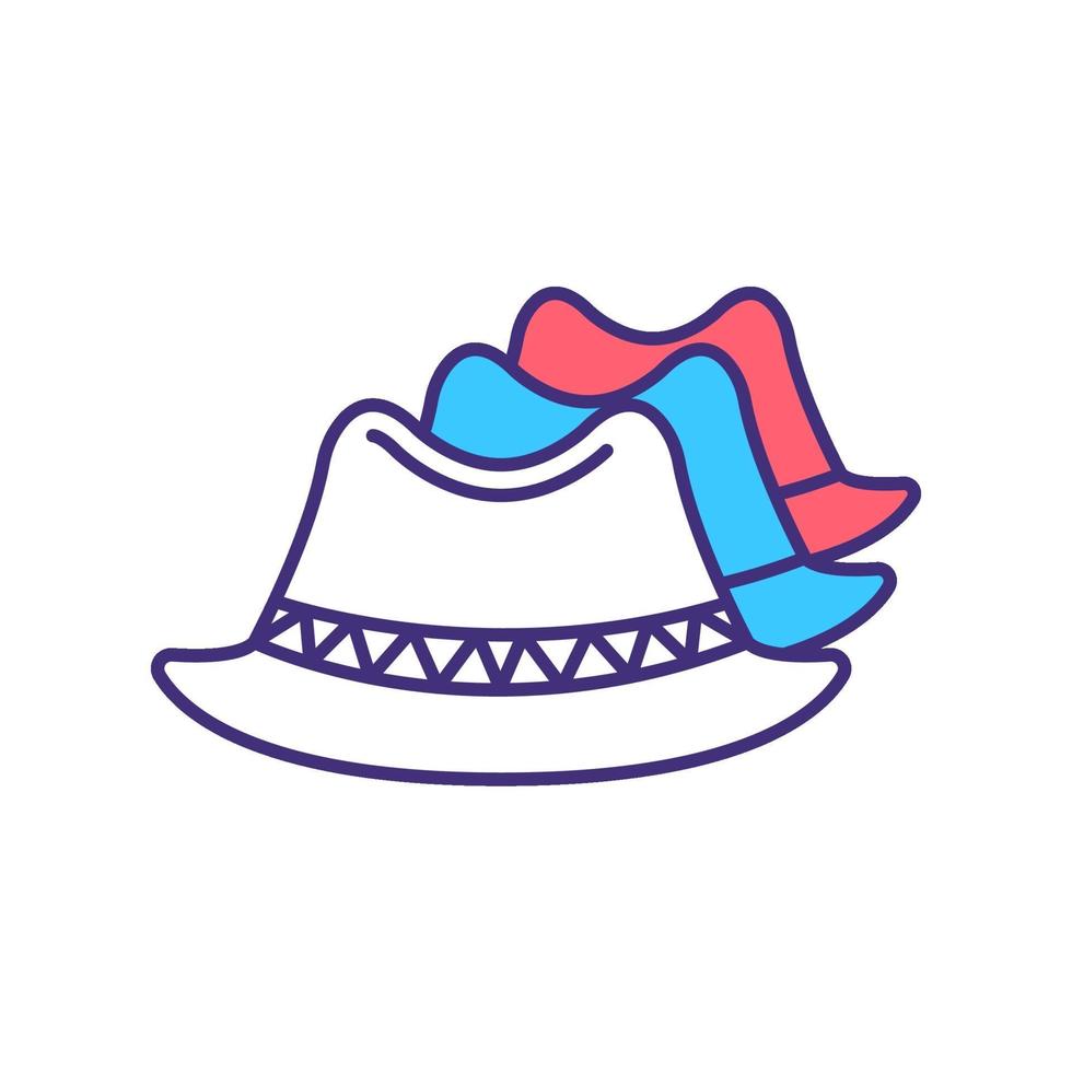 icono de color de sombreros vector
