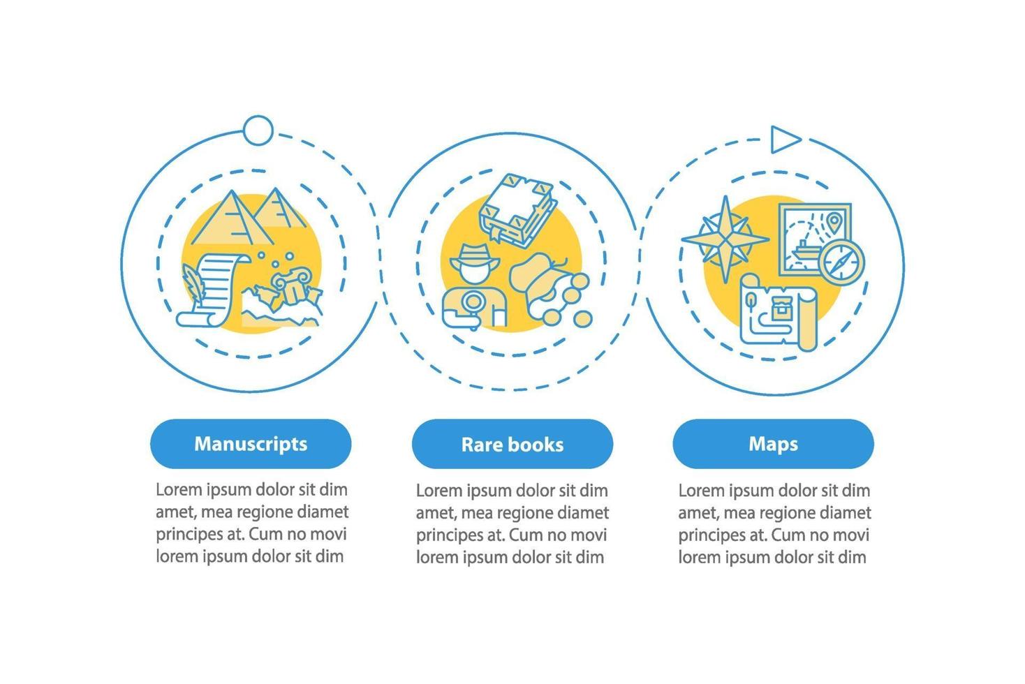 plantilla de infografía de vector de libros raros