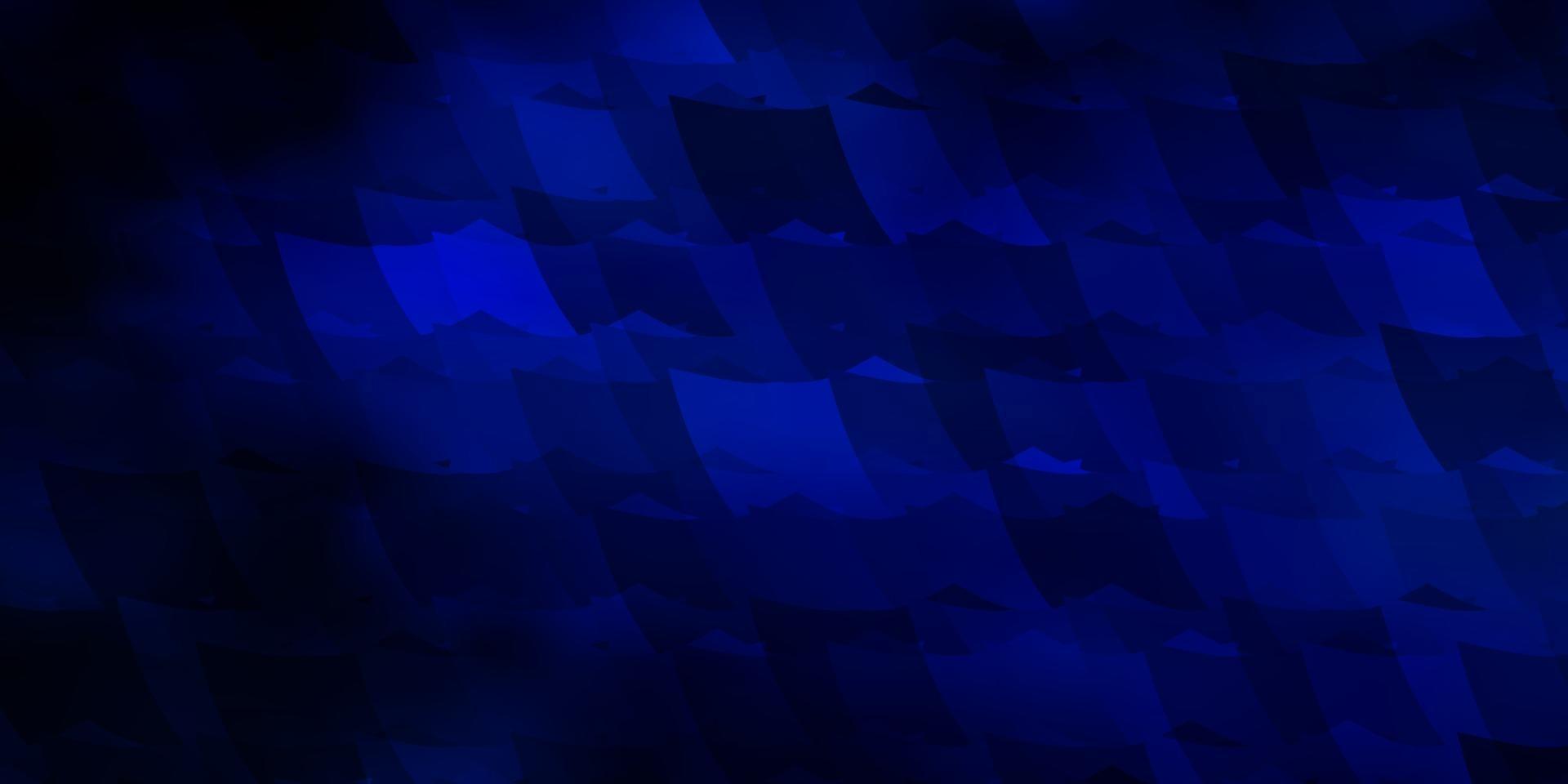 Dark BLUE vector background with set of hexagons.
