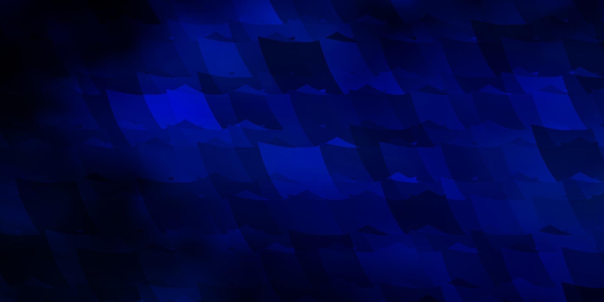 Dark BLUE vector background with set of hexagons.