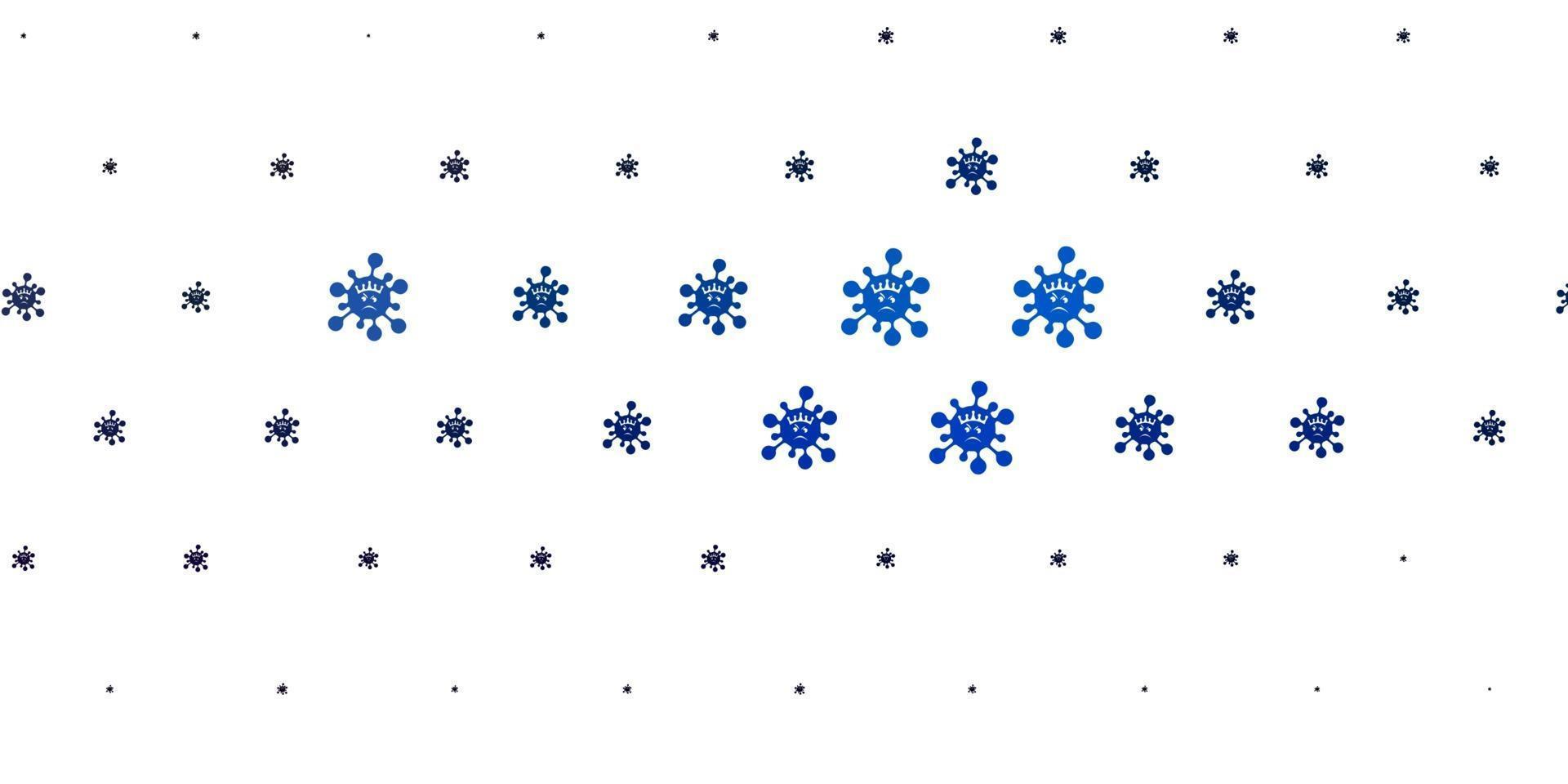 Light Blue, Yellow vector background with covid-19 symbols.