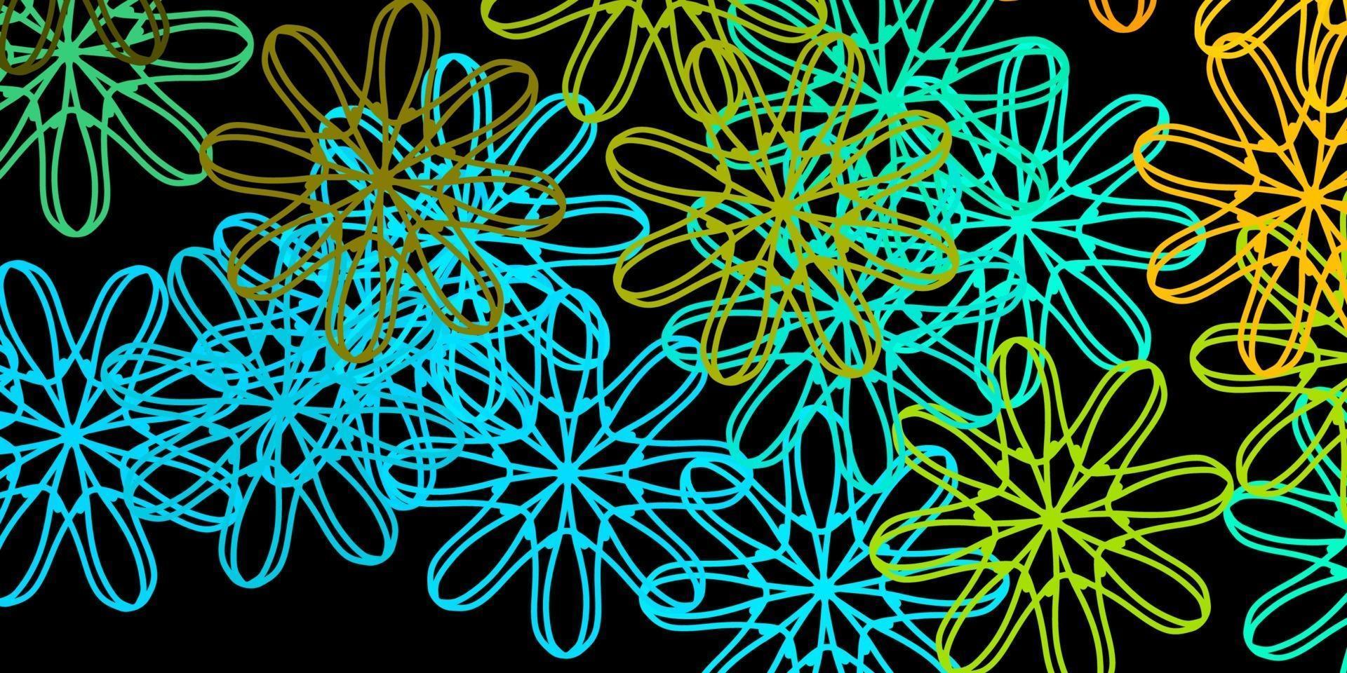 Dark Blue, Yellow vector background with random forms.