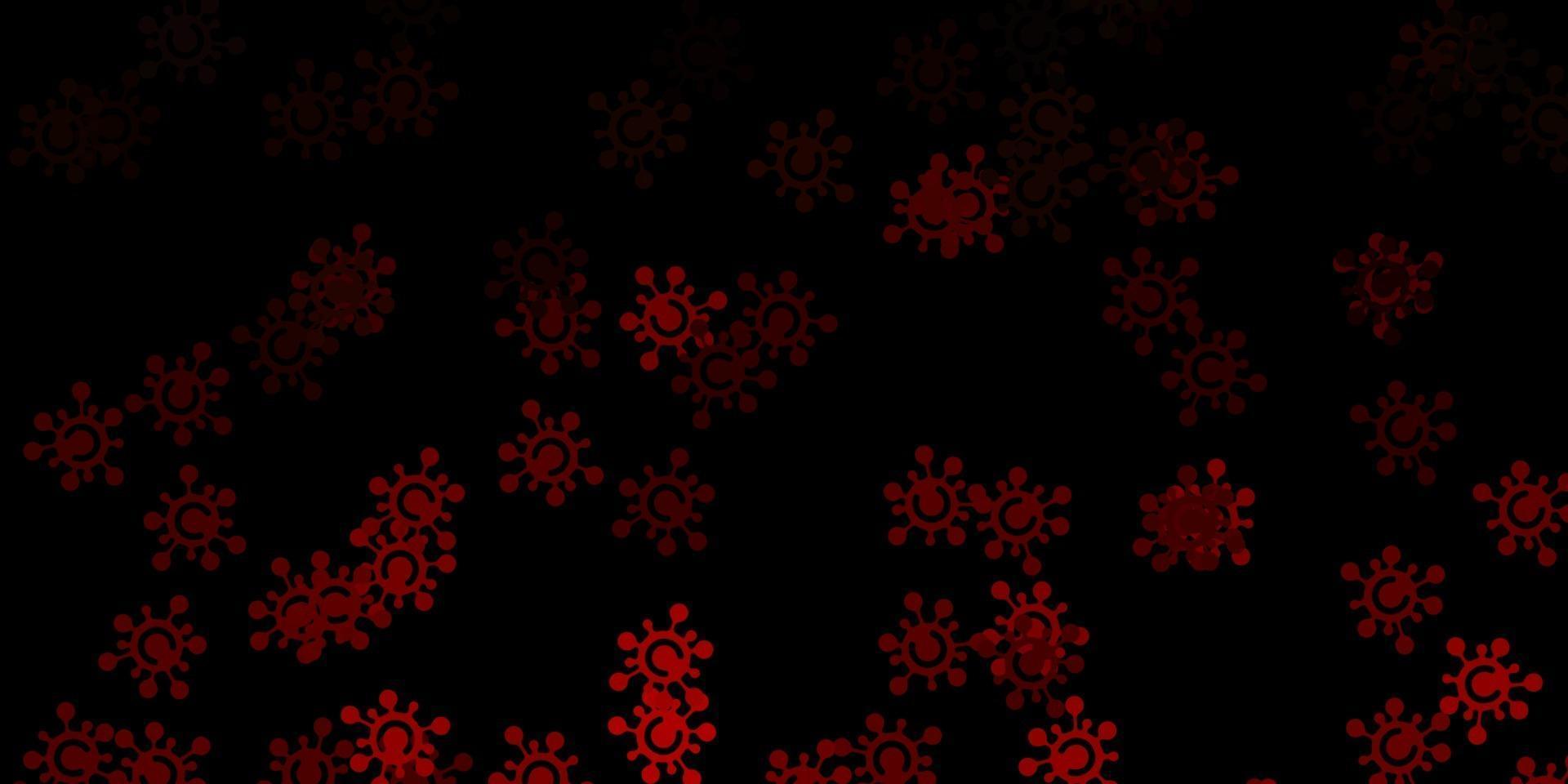 Dark brown vector texture with disease symbols.