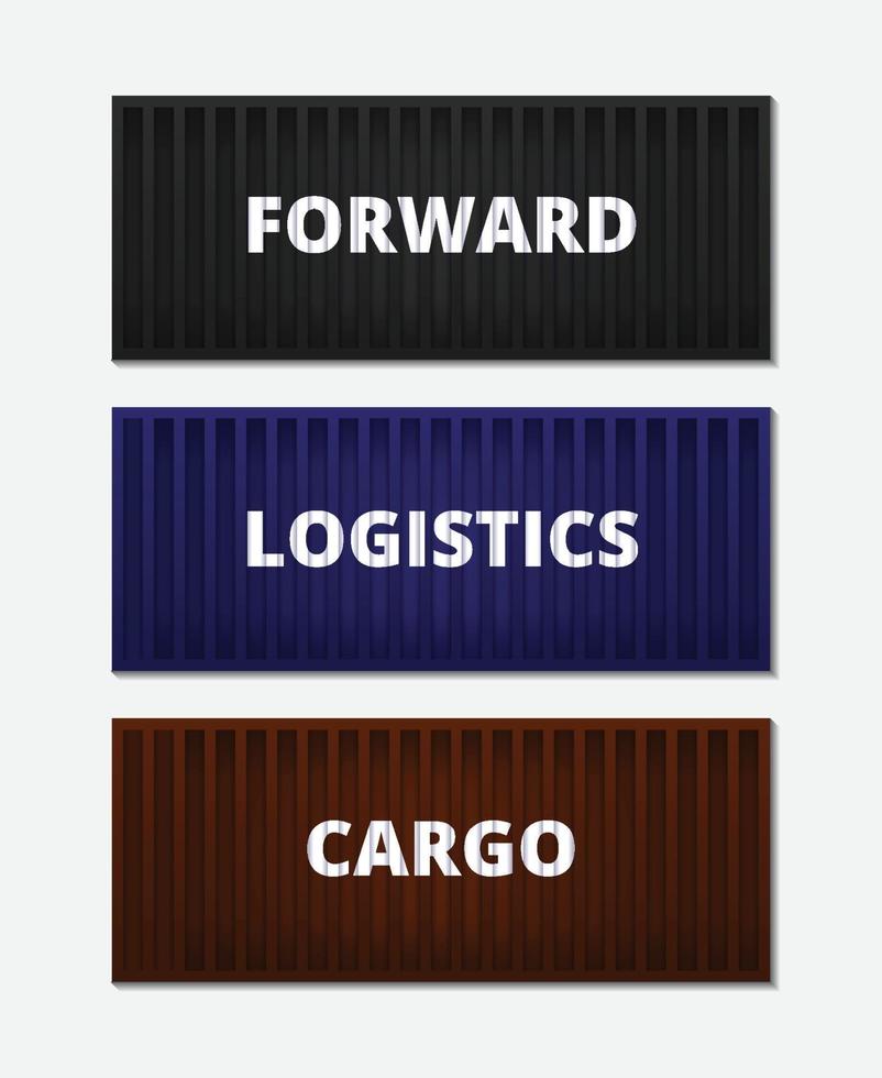 Banner logistics concept with containers vector
