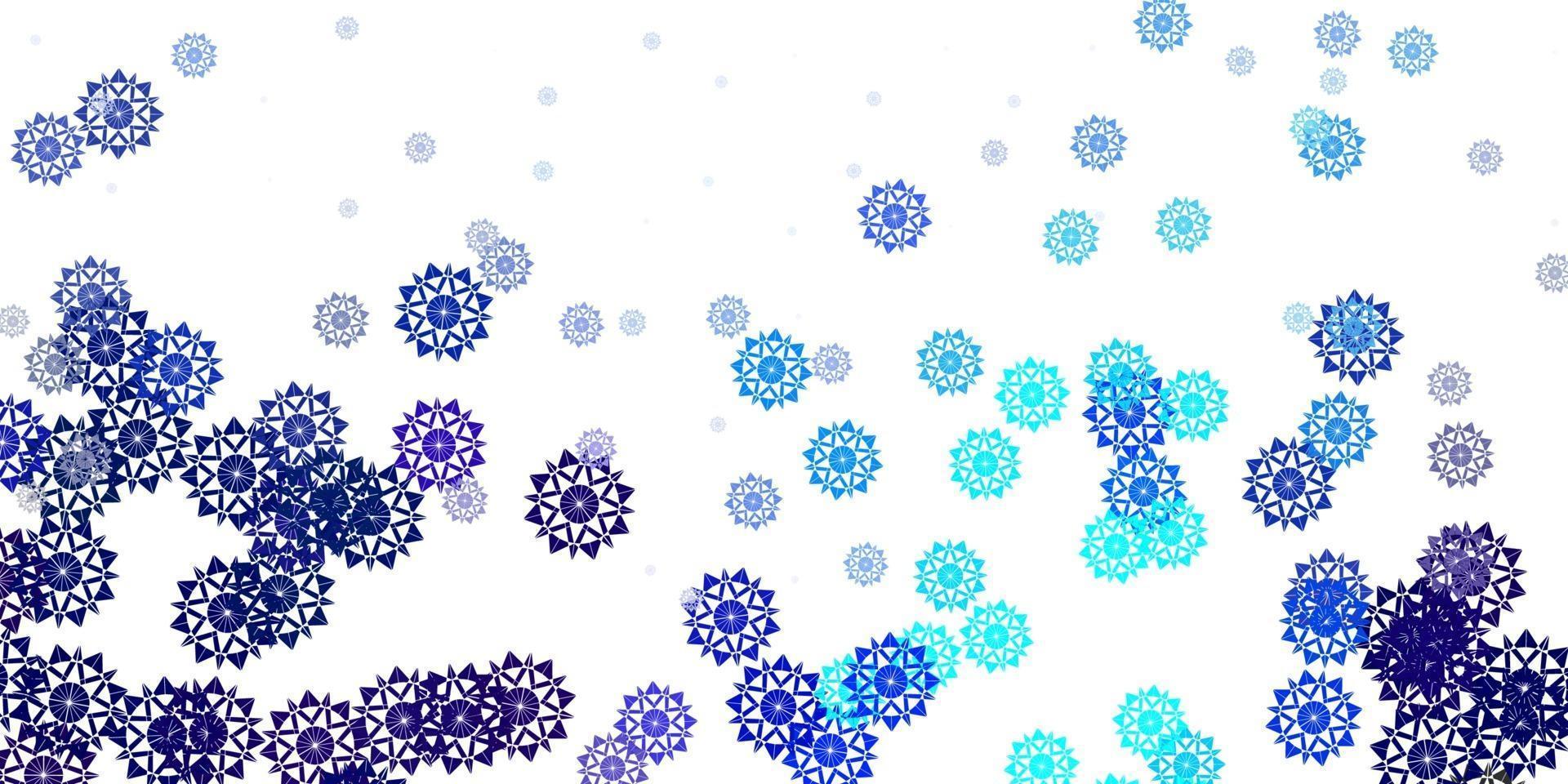 Light blue vector template with ice snowflakes.