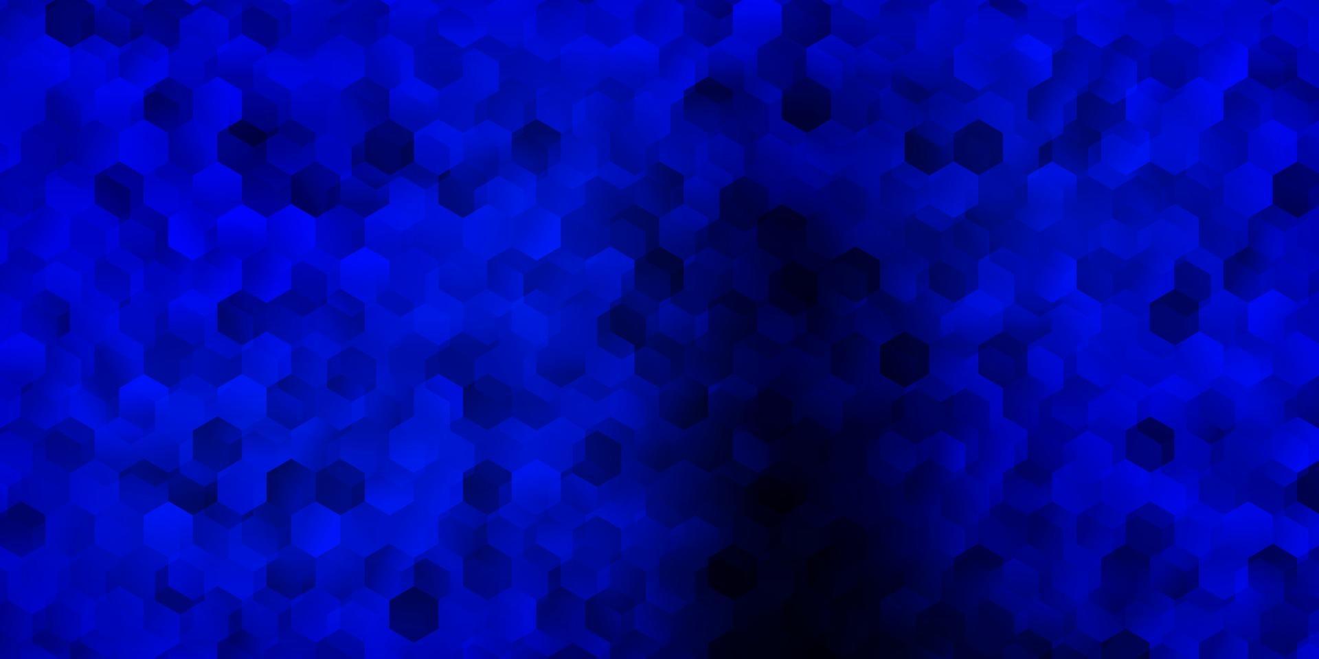 patrón de vector azul oscuro con hexágonos.