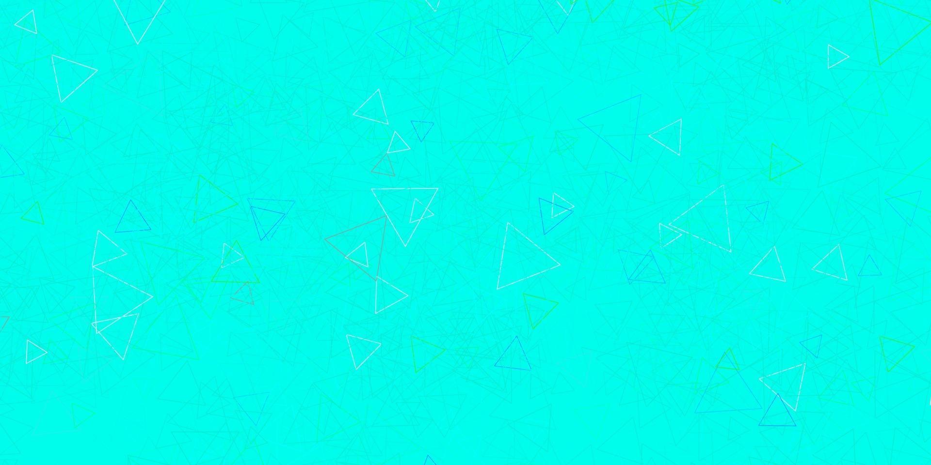 Dark Green vector backdrop with triangles, lines.
