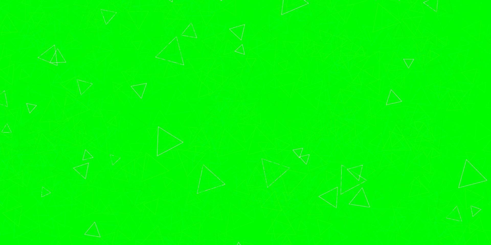 Fondo de vector verde oscuro con triángulos.
