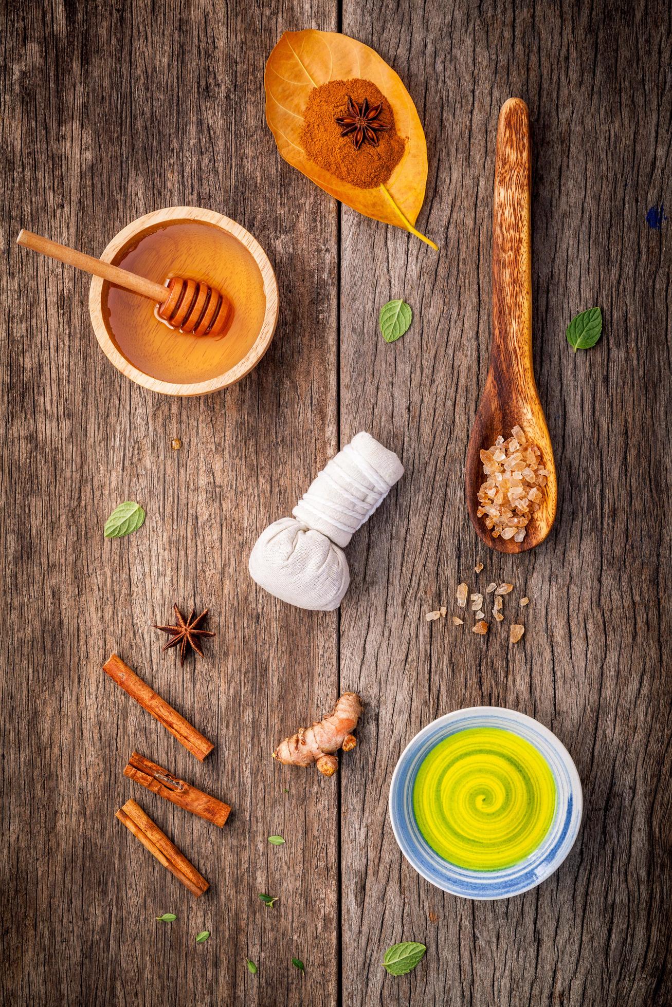 Vertical flat lay of herbal compress 2104268 Stock Photo at Vecteezy