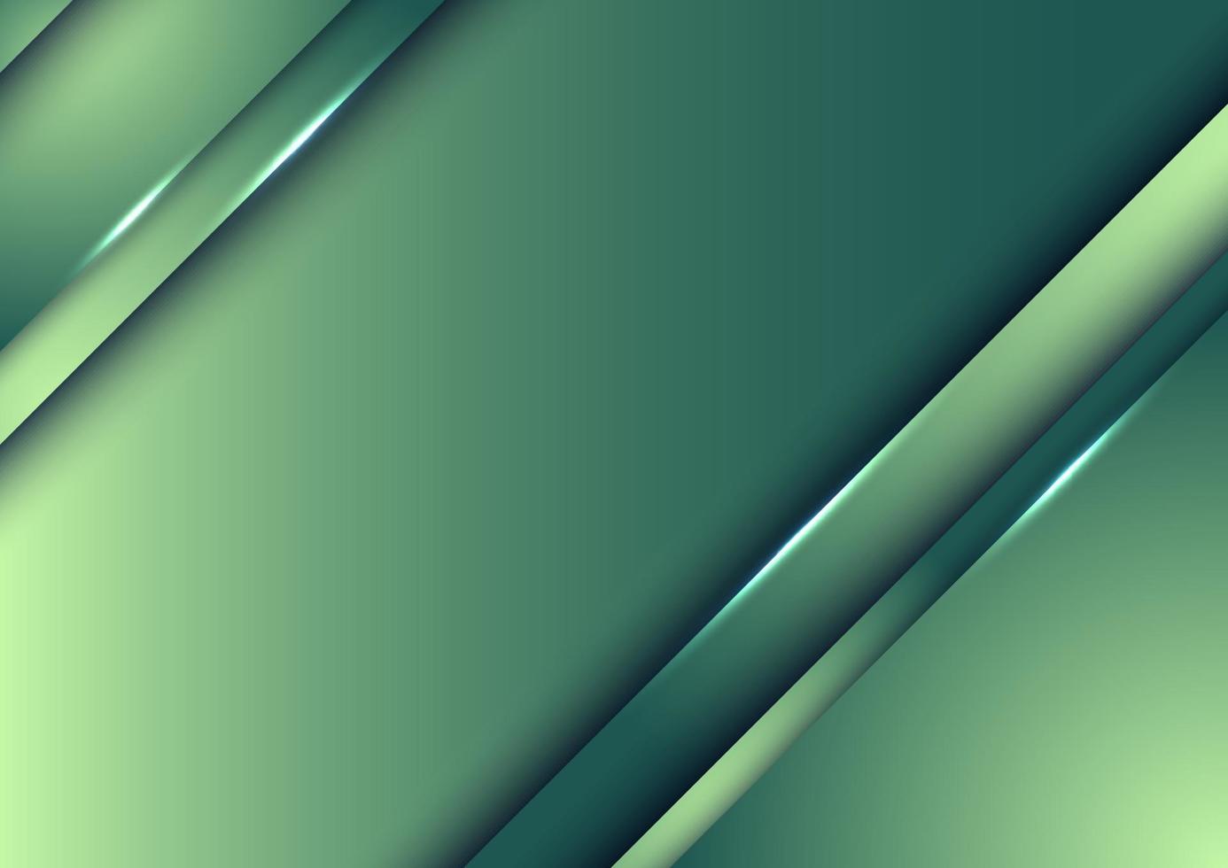 Template design abstract green nature gradient stripes overlap layer background with lighting. vector