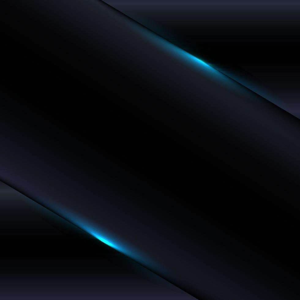 Modern abstract of technology black gradient metallic template with blue lighting decoration background vector